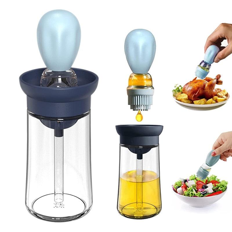 Silicone Oil Dispenser Bottle with Brush